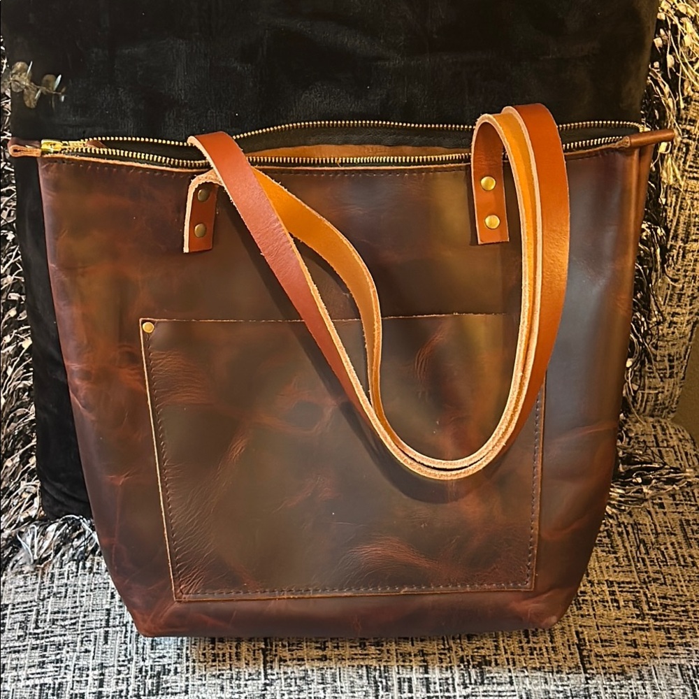 Portland Leather Brown Tote Bag